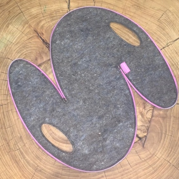 UM bag by Josh Jakus Gray Wool Handbag - Picture 8 of 8